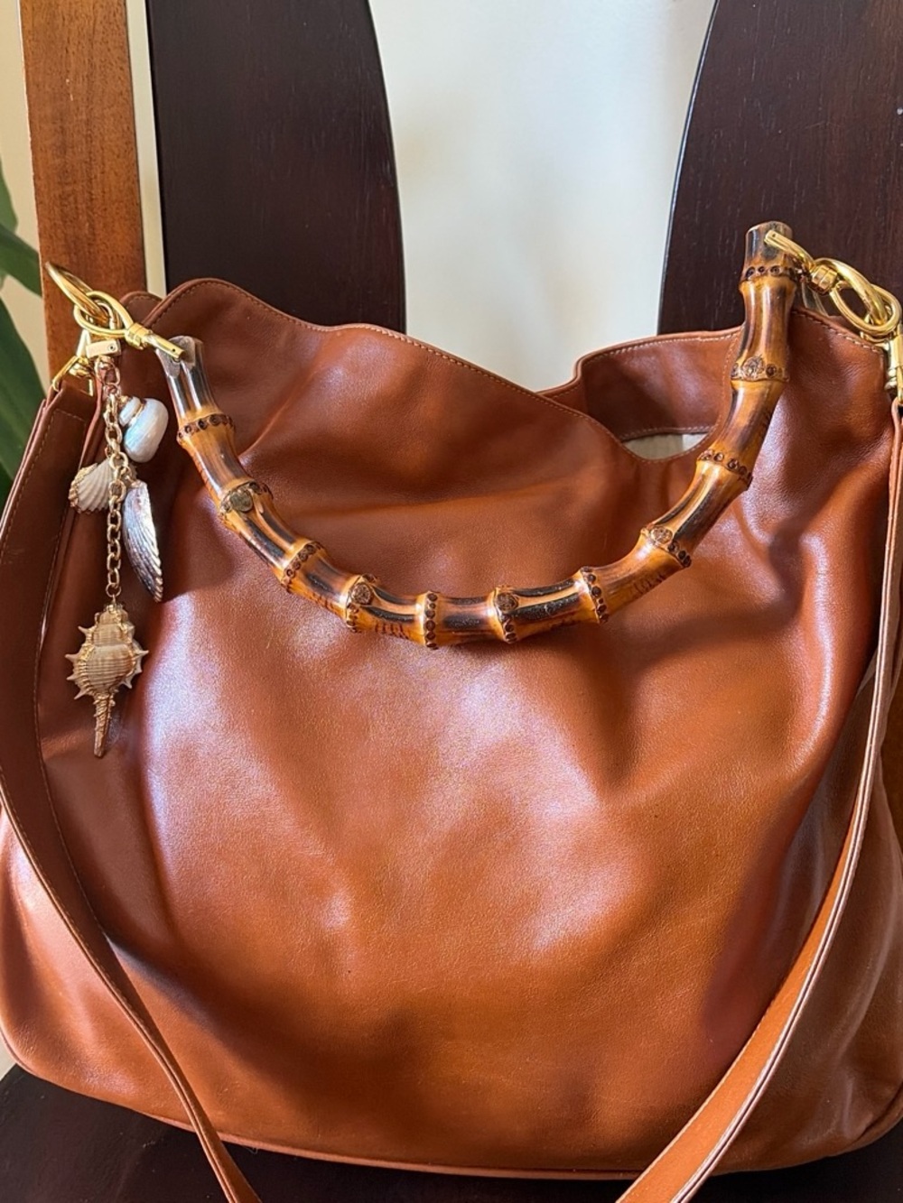 Authentic vintage Gucci bamboo hobo bag